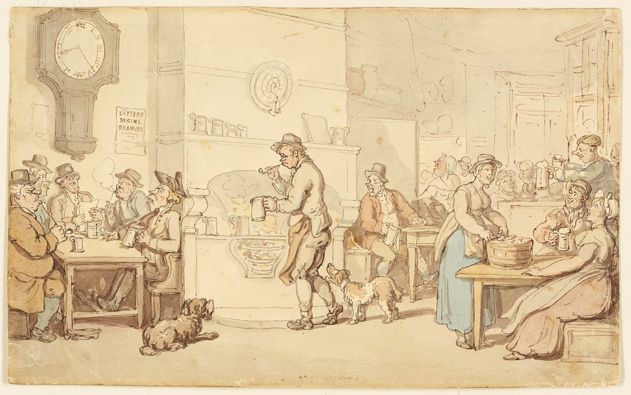 Majatalon sisustus tekijältä Thomas Rowlandson