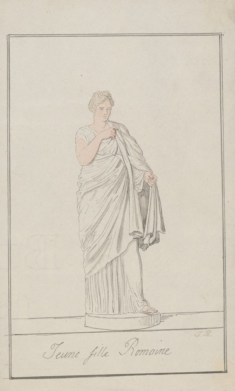 Nuori roomalainen tyttö tekijältä Thomas Rowlandson
