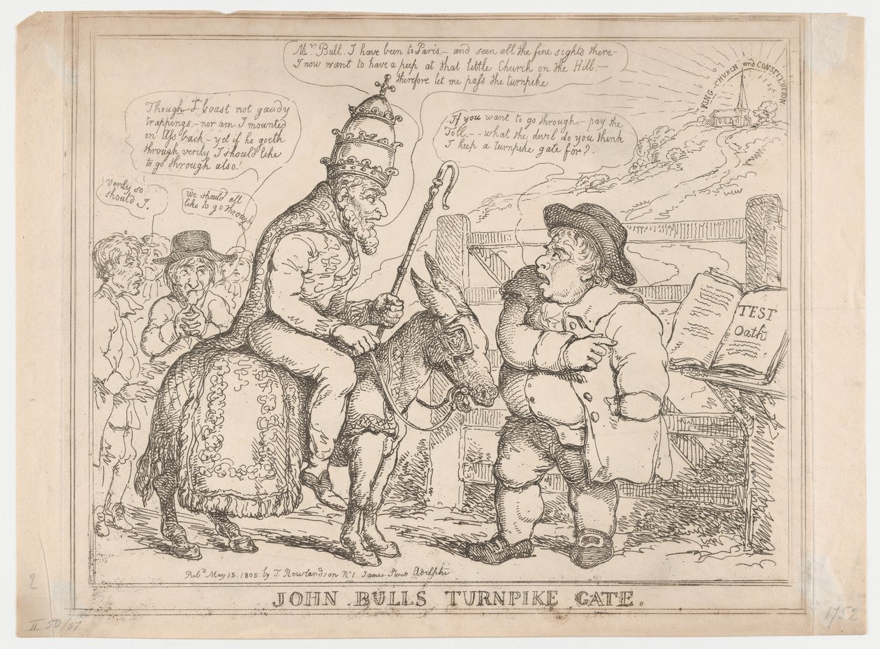 John Bullin tietulliportti tekijältä Thomas Rowlandson