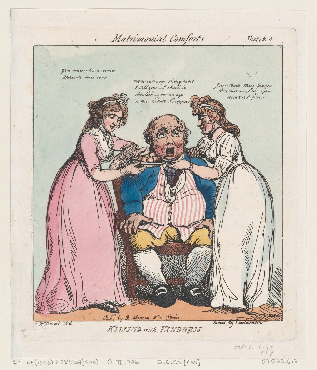 Killing with Kindness, 1. lokakuuta 1799, 1. lokakuuta 1799. tekijältä Thomas Rowlandson