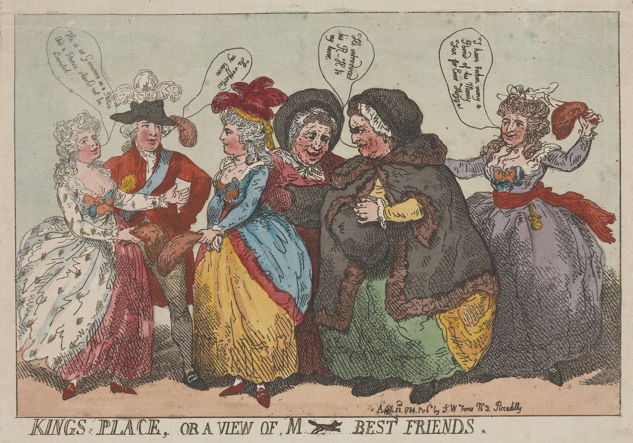 King’s Place, eli katsaus (Monsieur Reynardin) parhaisiin ystäviin tekijältä Thomas Rowlandson
