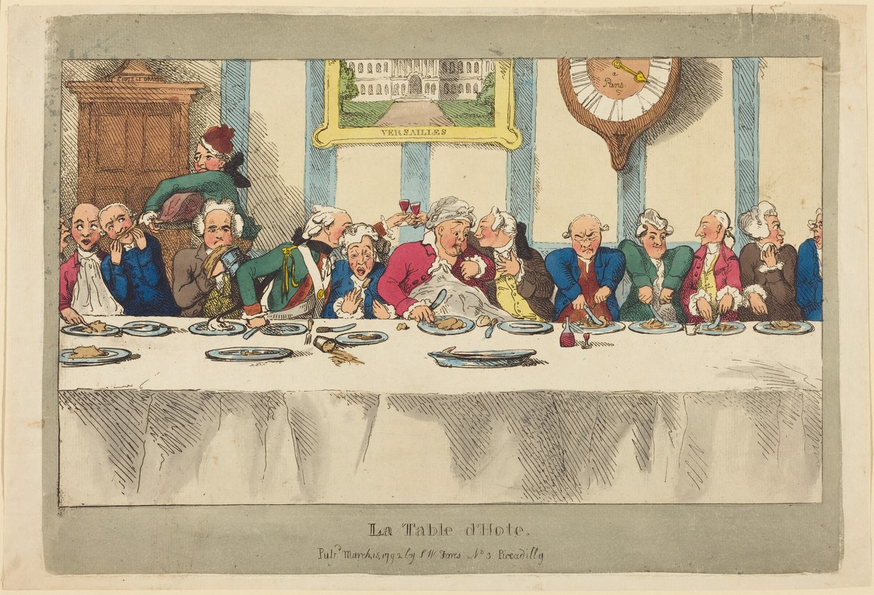 Päivällinen tekijältä Thomas Rowlandson