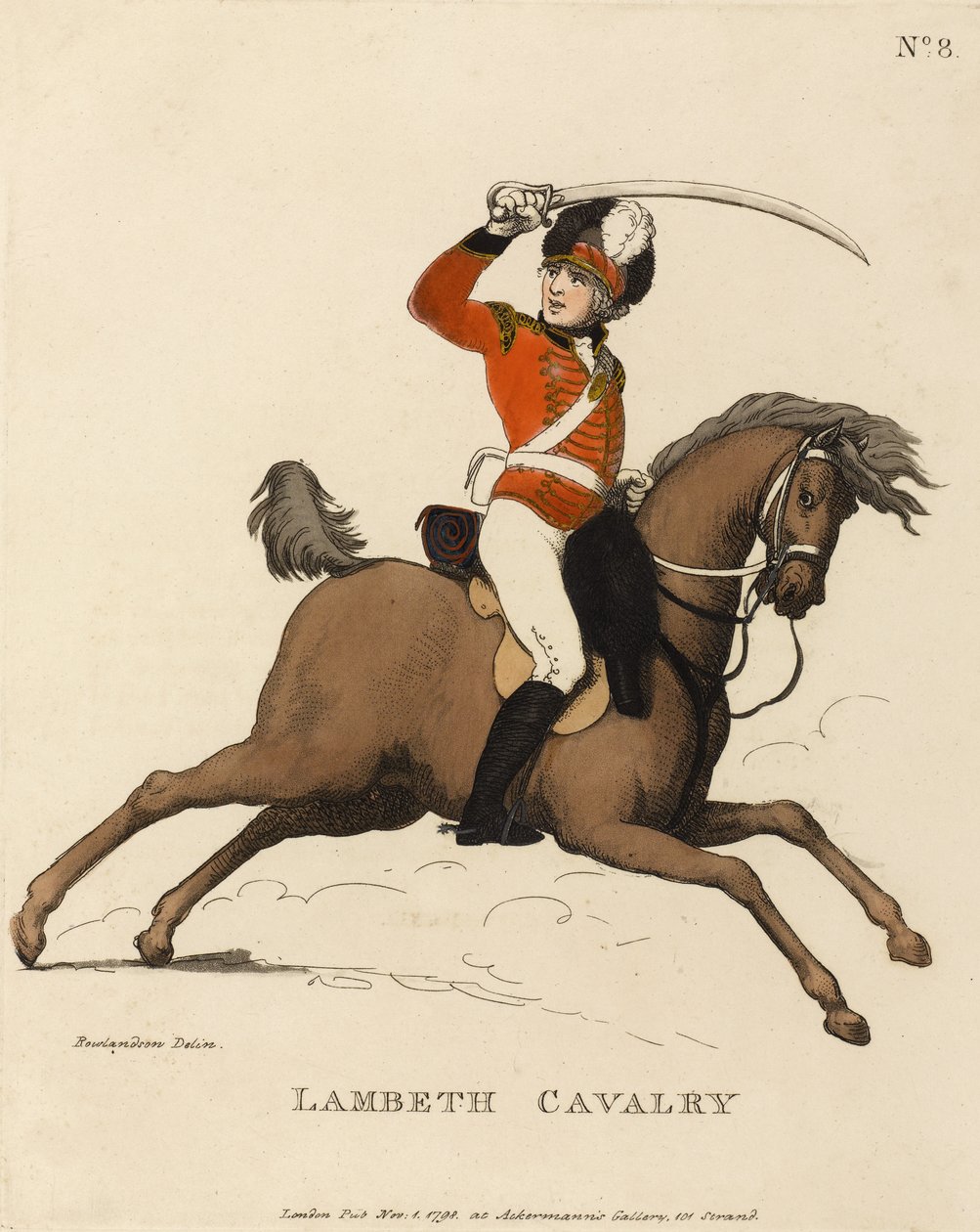 Lambeth Cavalry, n. 1799 tekijältä Thomas Rowlandson