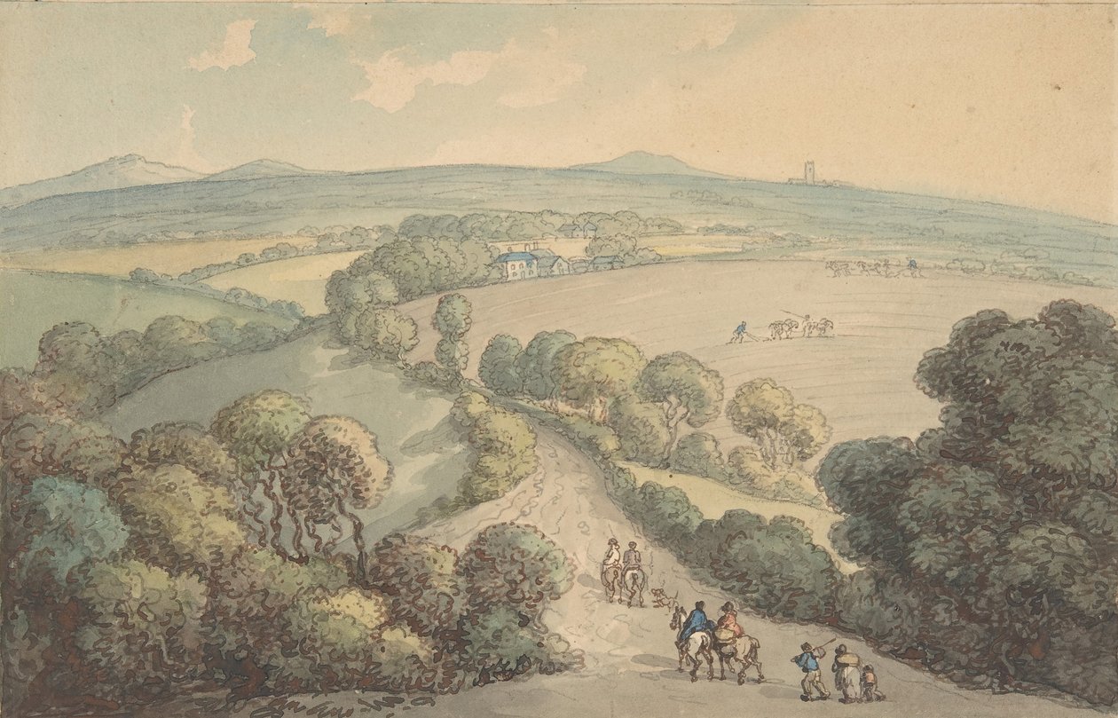 Maisema, 1780-1827. tekijältä Thomas Rowlandson