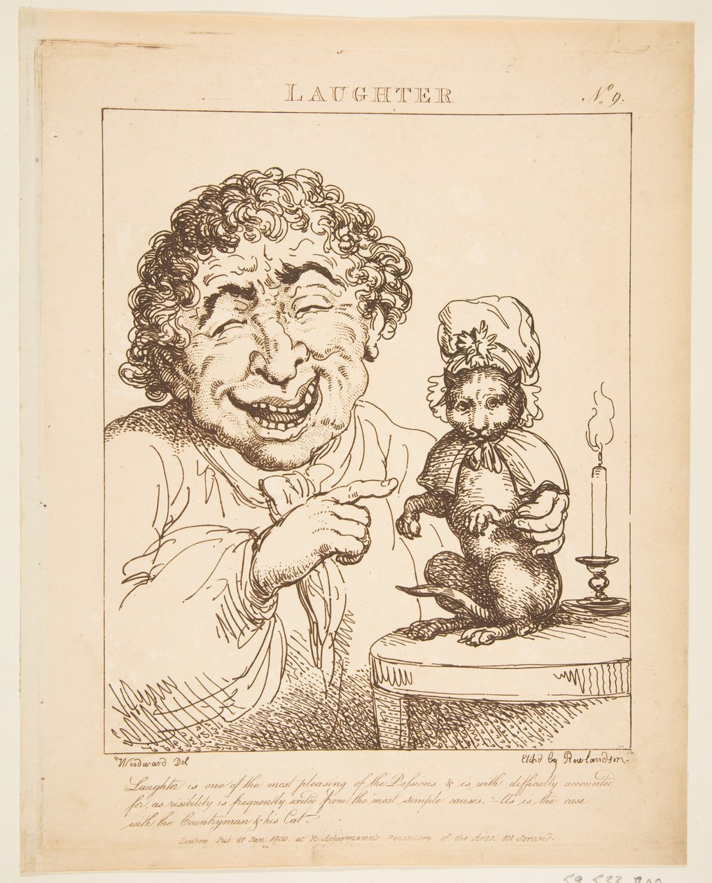 Nauru Le Brun Travested eli Karikatyyrit intohimoista, 21. tammikuuta 1800. tekijältä Thomas Rowlandson