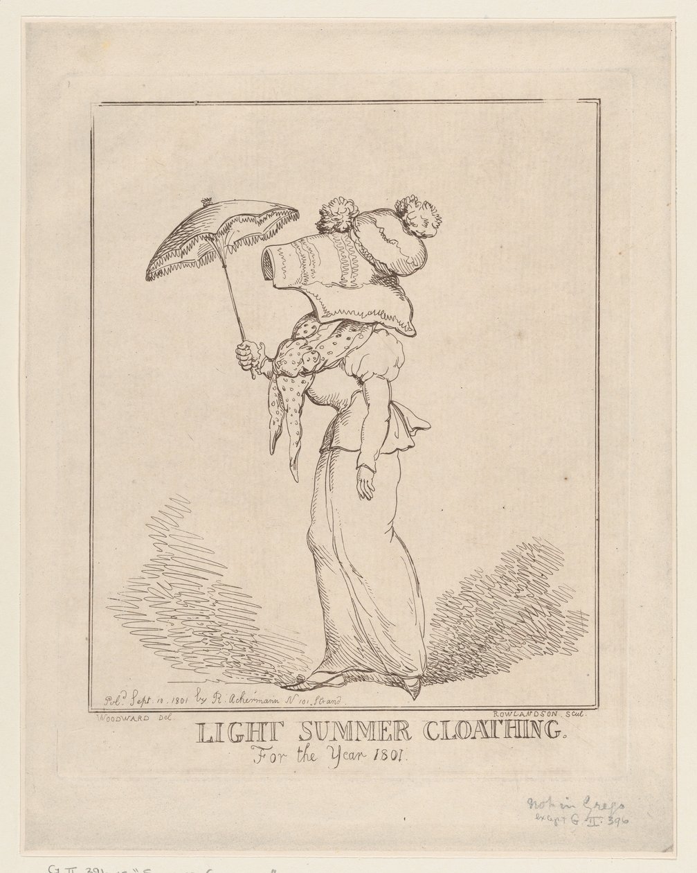 Kevyet kesävaatteet [sic], 10.9.1801, 10.9.1801. tekijältä Thomas Rowlandson
