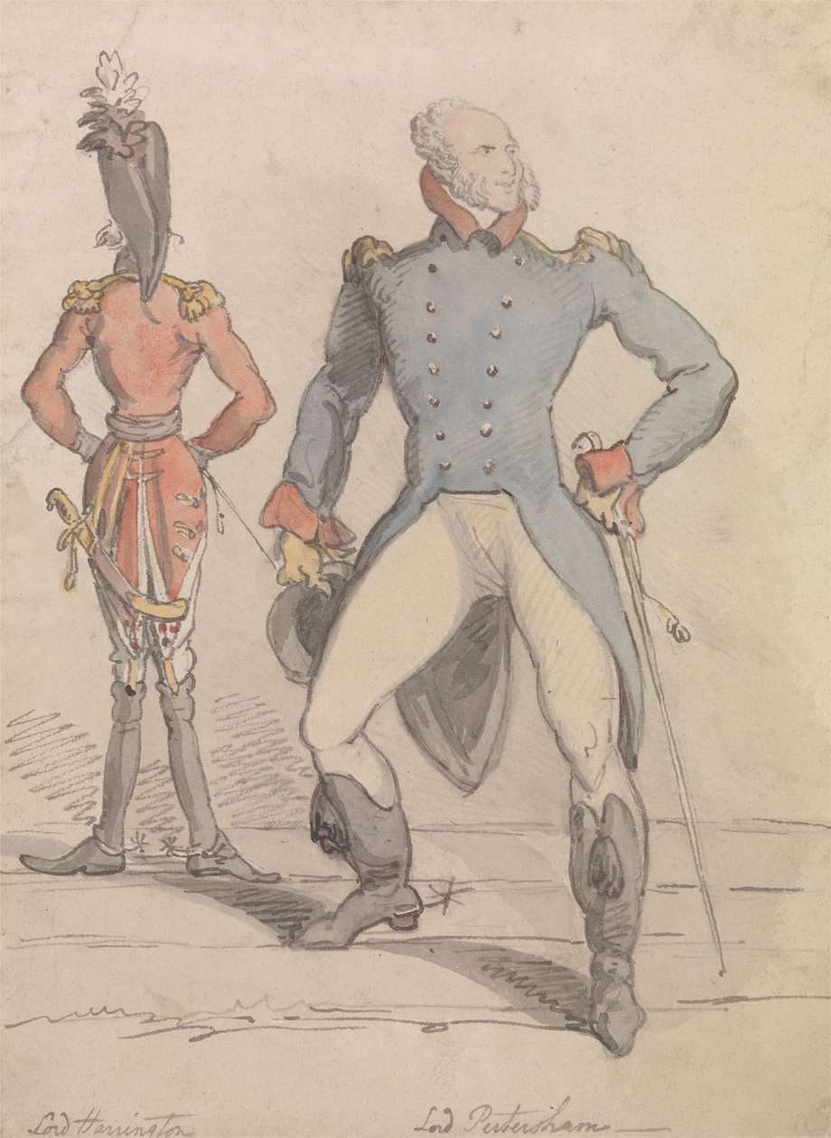 Lordi Harrington ja lordi Petersham tekijältä Thomas Rowlandson