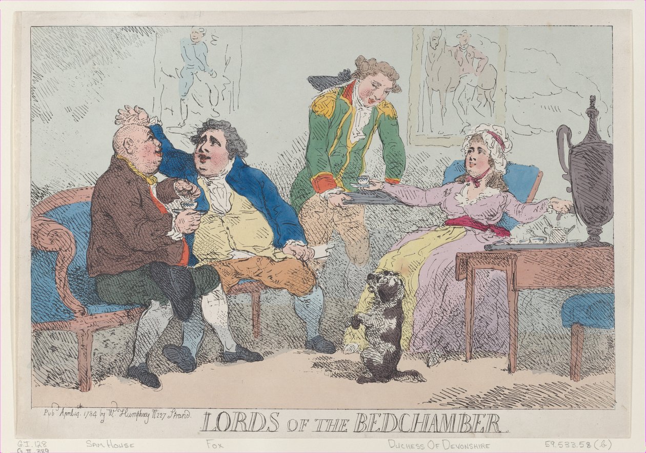 Lords of the Bedchamber, 14. huhtikuuta 1784, 14. huhtikuuta 1784. tekijältä Thomas Rowlandson