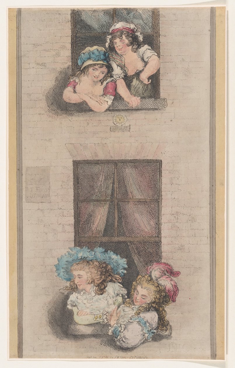 Neitsyt ja rakastajattaret, 1. joulukuuta 1791, 1. joulukuuta 1791. tekijältä Thomas Rowlandson