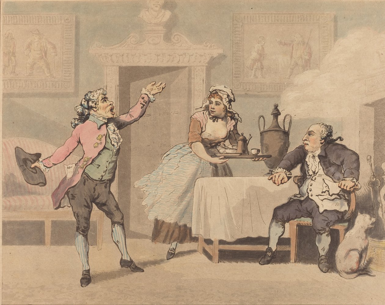 Manager and Spouter, 1784. tekijältä Thomas Rowlandson