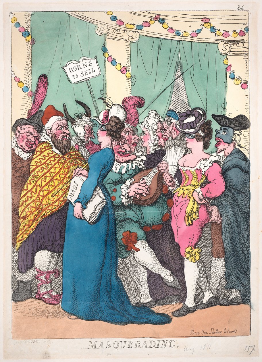 Naamiointi, 30. elokuuta 1811, 30. elokuuta 1811. tekijältä Thomas Rowlandson