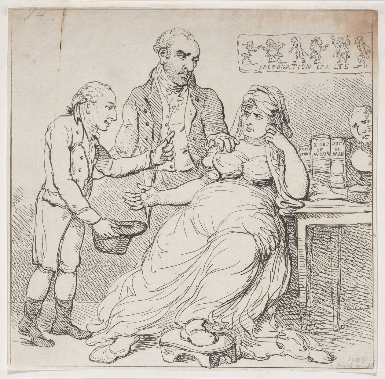 Melpomene kaatopaikoilla eli Teatralisten hallitsijoiden puolustama lastenleikki, Dece..., 14. joulukuuta 1804. tekijältä Thomas Rowlandson