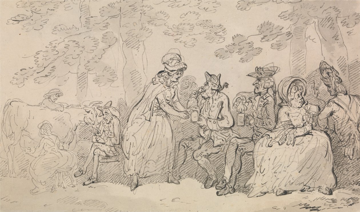 Maidot ja herrasmiehet St. James’s Parkissa tekijältä Thomas Rowlandson