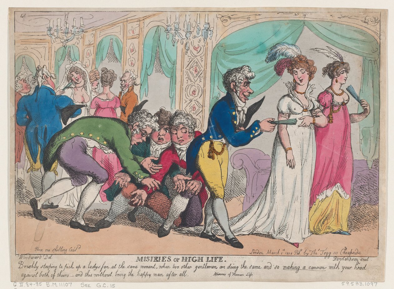 Miseries of High Life, 1. maaliskuuta 1808, 1. maaliskuuta 1808. tekijältä Thomas Rowlandson