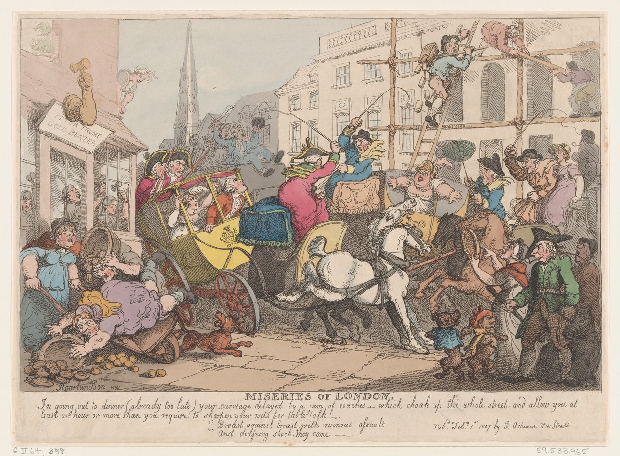 Miseries de Londres: Sortir a sopar, 1 de febrer de 1807., 1 de febrer de 1807. finlandès tekijältä Thomas Rowlandson