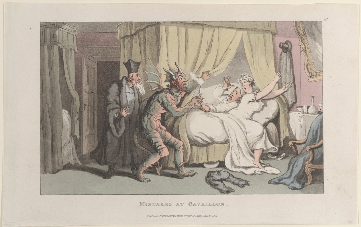 Virheitä Cavaillonissa, Journal of Sentimental Travels in the Southern Pro..., 1. tammikuuta 1822. tekijältä Thomas Rowlandson