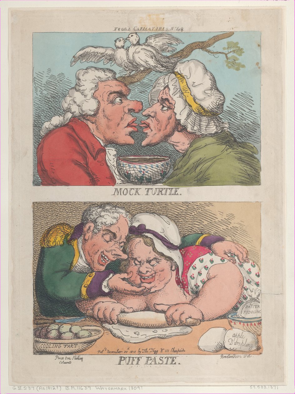 Mock Turtle, Puff Paste, 20. marraskuuta 1810, 20. marraskuuta 1810. tekijältä Thomas Rowlandson