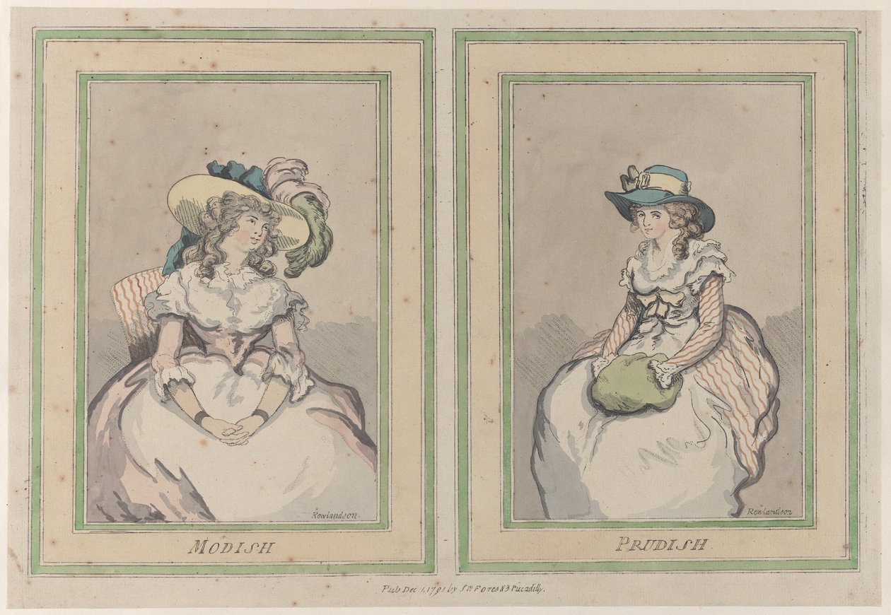 Modish and Prudish, 1. joulukuuta 1791, 1. joulukuuta 1791. tekijältä Thomas Rowlandson