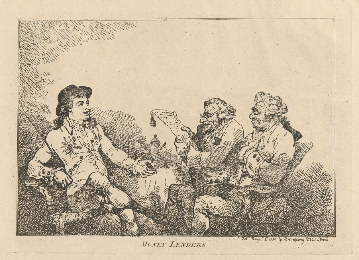 Rahalainaajat, 8. marraskuuta 1784, 8. marraskuuta 1784. tekijältä Thomas Rowlandson