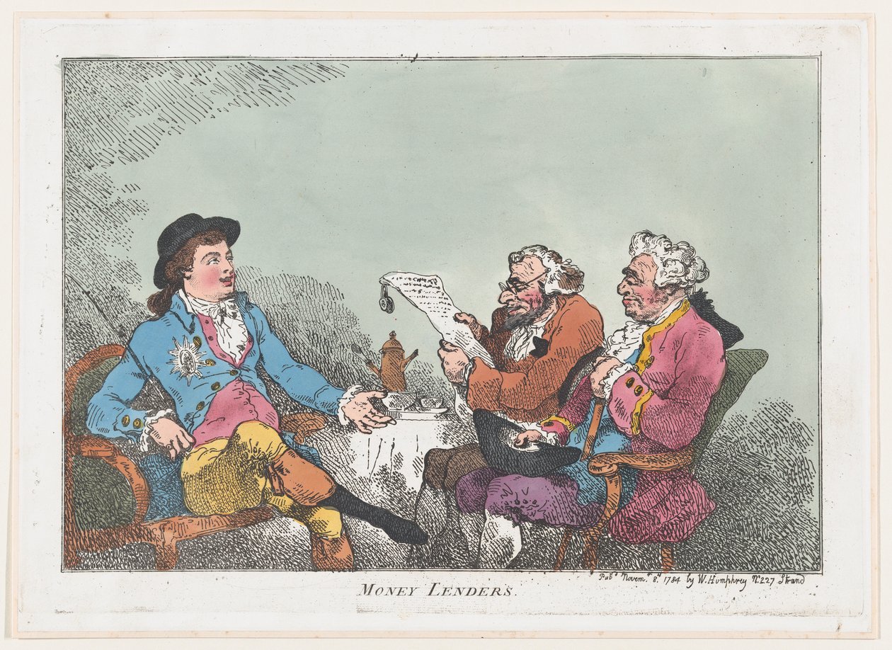 Rahalainaajat, 8. marraskuuta 1784, 8. marraskuuta 1784. tekijältä Thomas Rowlandson