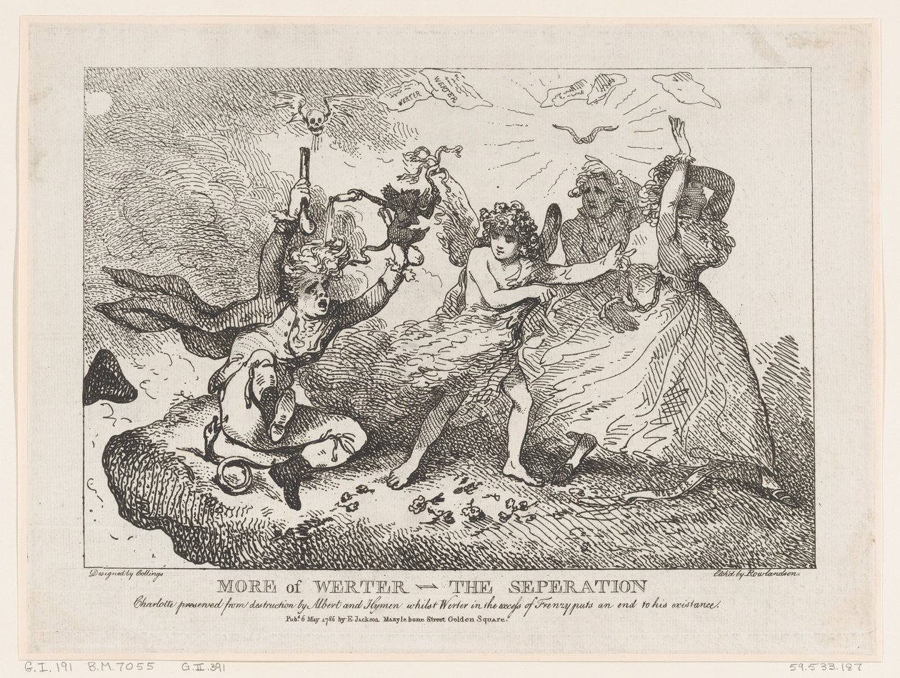 Lisää aiheesta Werther-The Separation: Charlotte Preserved from Destruction, Albert and ..., 6. toukokuuta 1786. tekijältä Thomas Rowlandson