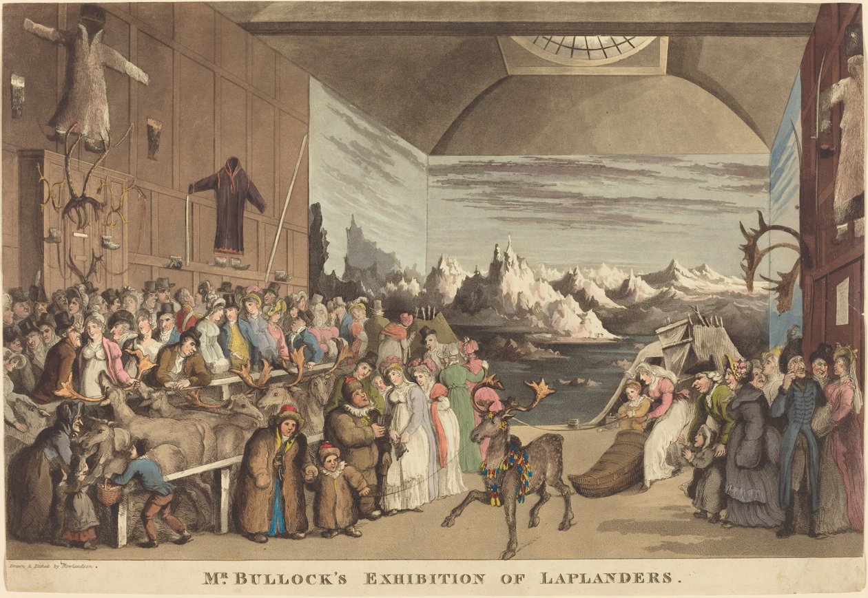 Mr. Bullockin lappilaisten näyttely tekijältä Thomas Rowlandson