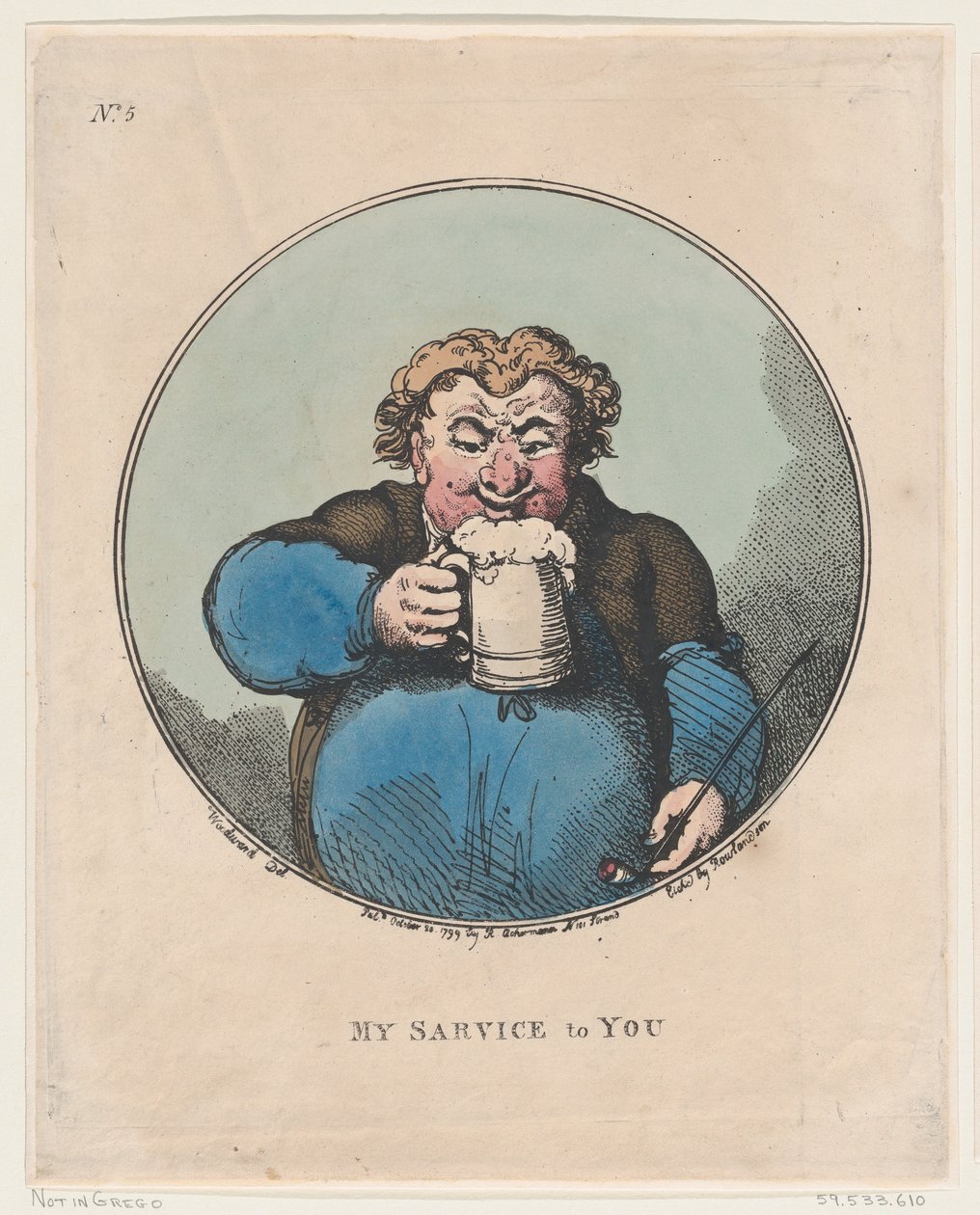 Palvelukseni sinulle, 20. lokakuuta 1799., 20. lokakuuta 1799. tekijältä Thomas Rowlandson