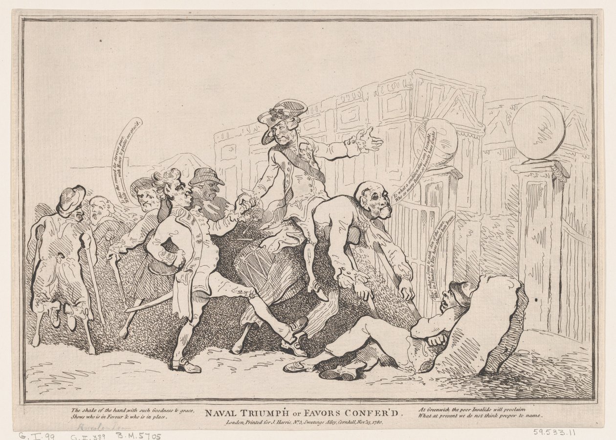 Naval Triumph tai suositukset, 13. marraskuuta 1780, 13 marraskuuta 1780. tekijältä Thomas Rowlandson