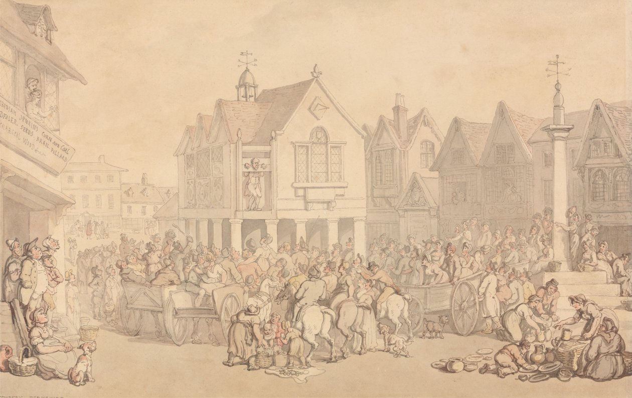 Newburyn torialue, Berkshire tekijältä Thomas Rowlandson