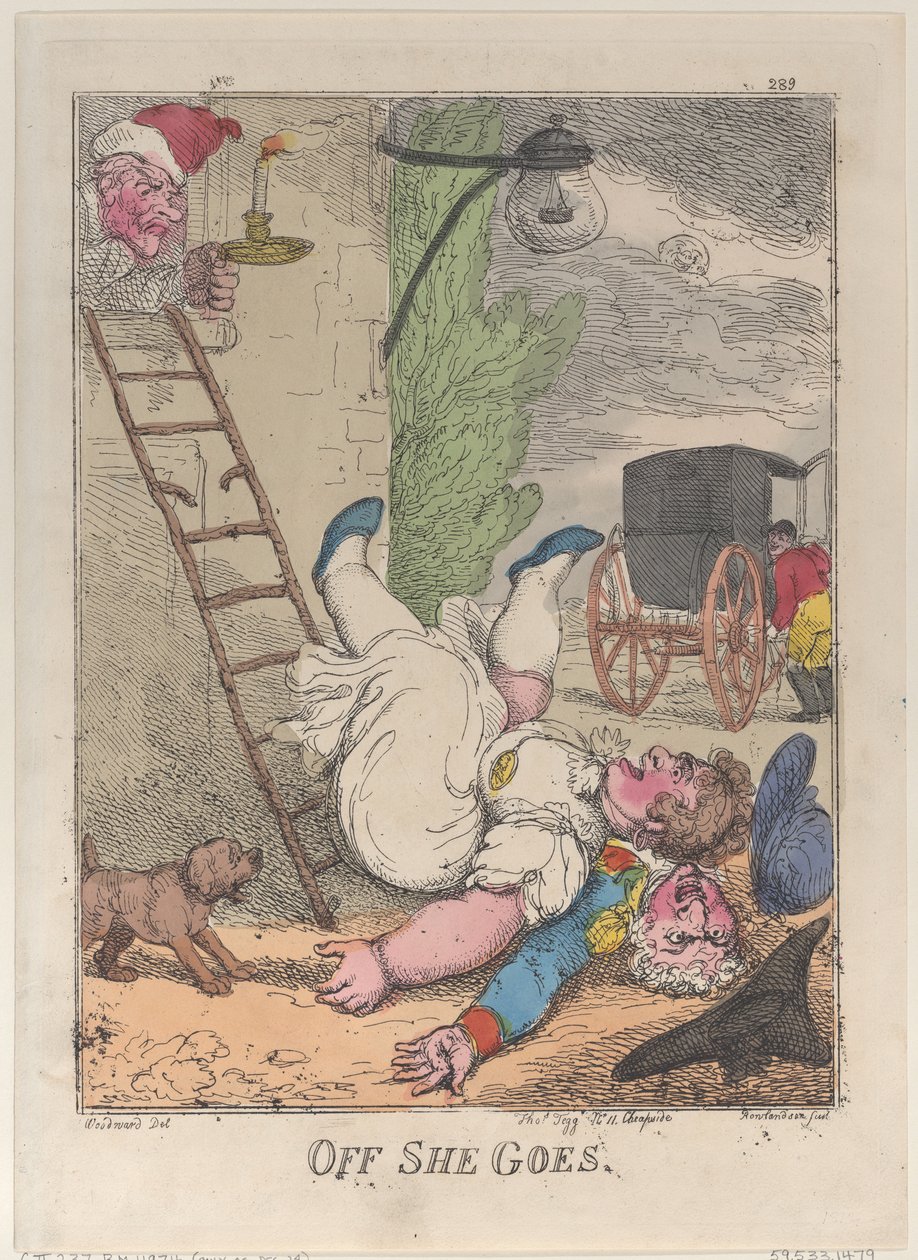 Off She Goes, 1812, 1812. tekijältä Thomas Rowlandson