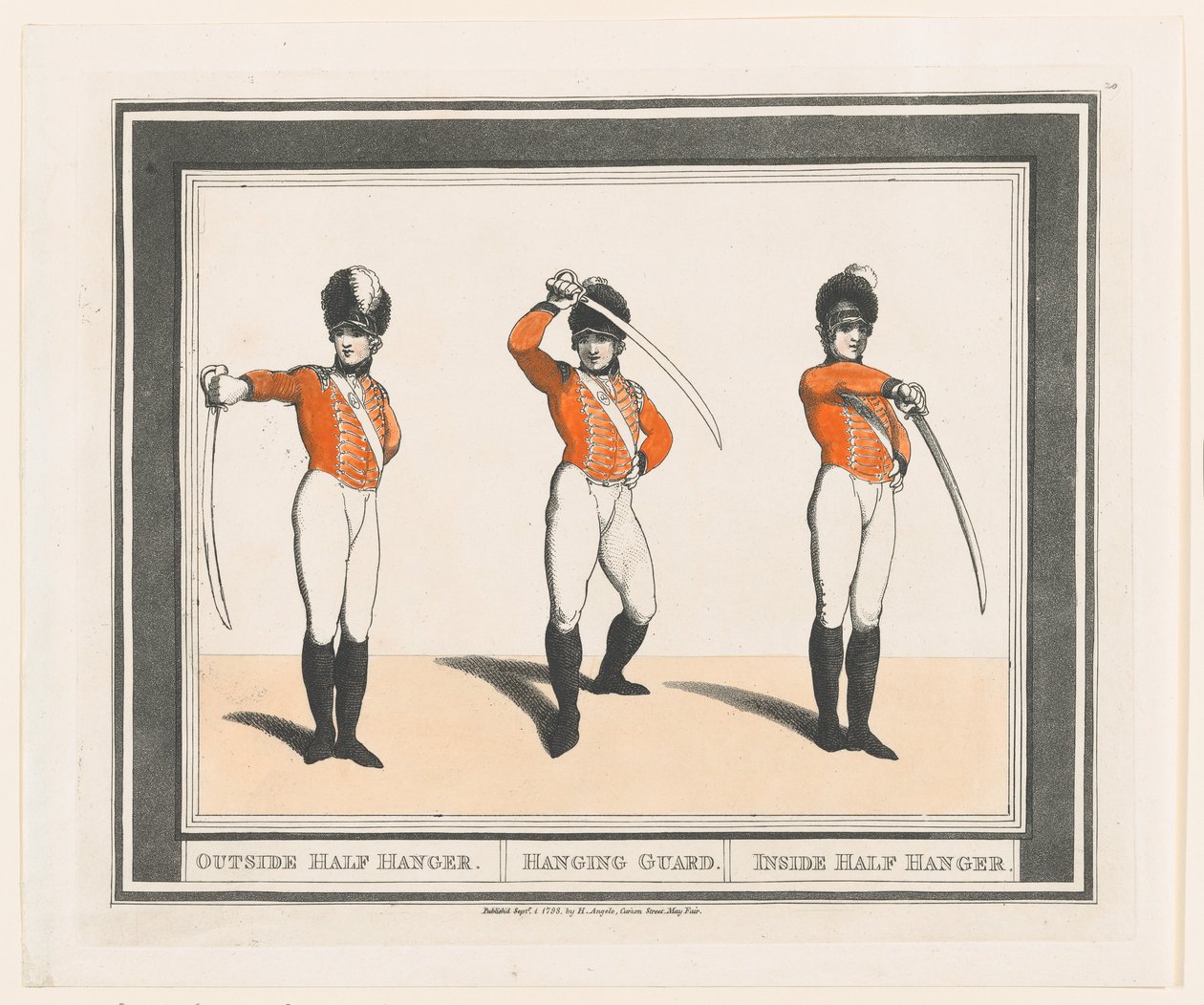 Puoliripustimen ulkopuolella, riippuvahti, puoliripustimen sisällä, 1.9.1798., 1.9.1798. tekijältä Thomas Rowlandson