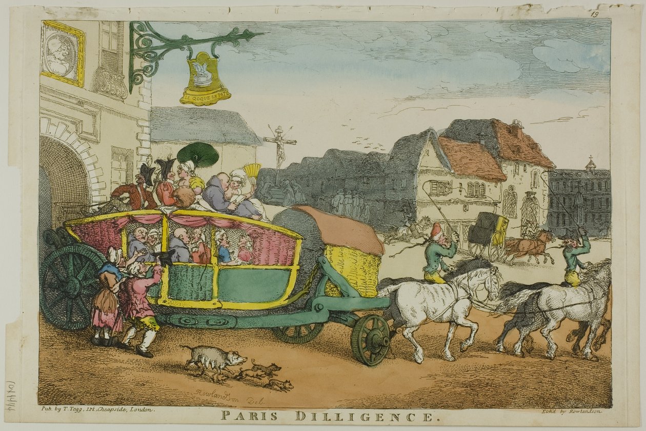 Paris Diligence tekijältä Thomas Rowlandson