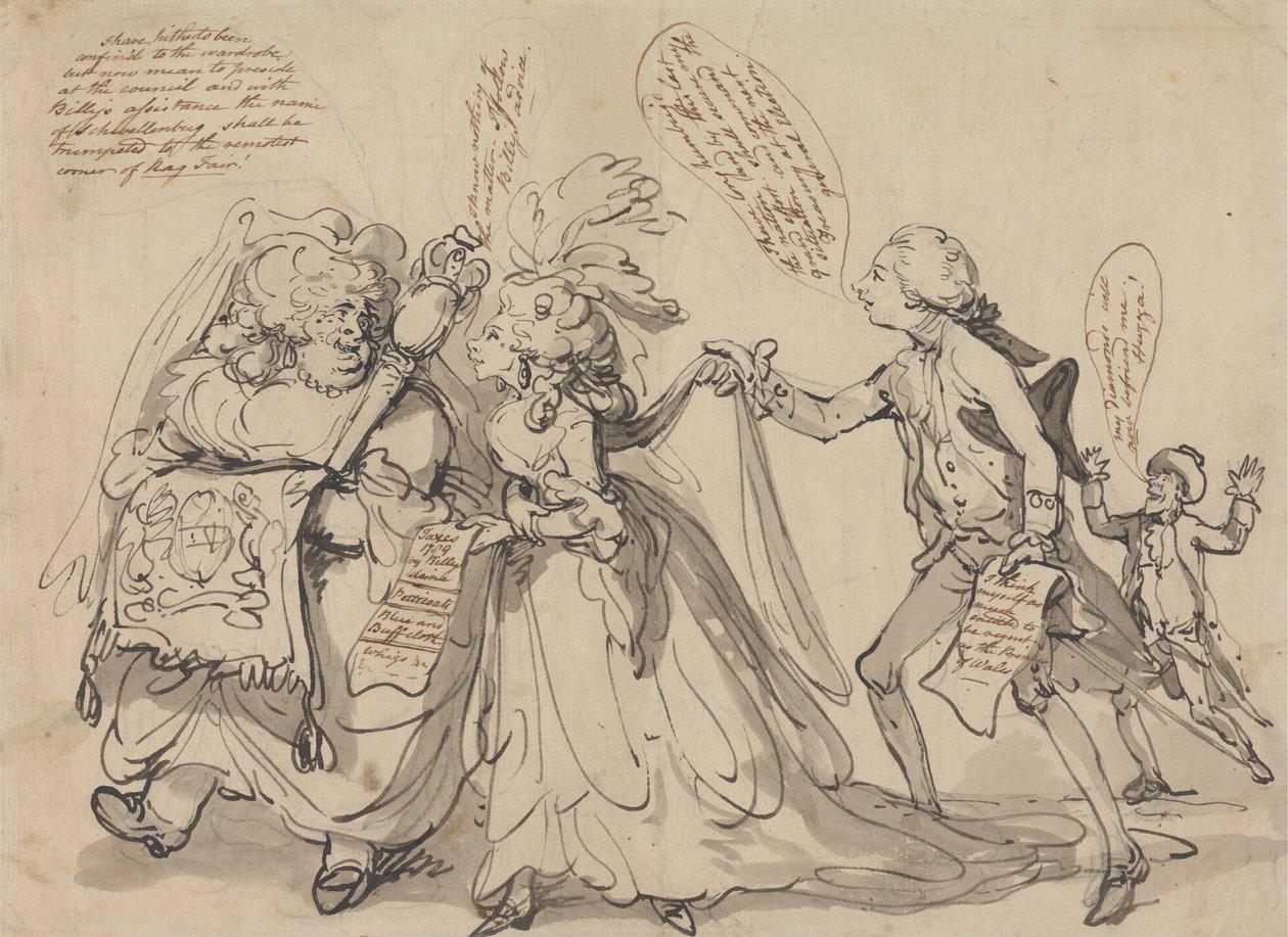 Pitt ja hänen liittolaisensa taistelussa valtakunnan puolesta tekijältä Thomas Rowlandson