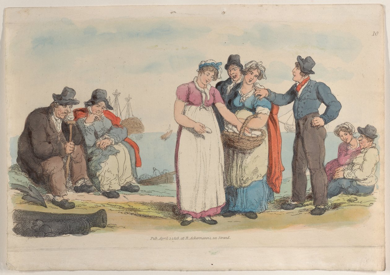 Levy 10, julkaisusta World in Miniature, 1816, 1816. tekijältä Thomas Rowlandson