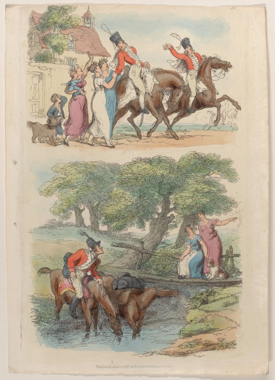 Levy 20, julkaisusta World in Miniature, 1816, 1816. tekijältä Thomas Rowlandson