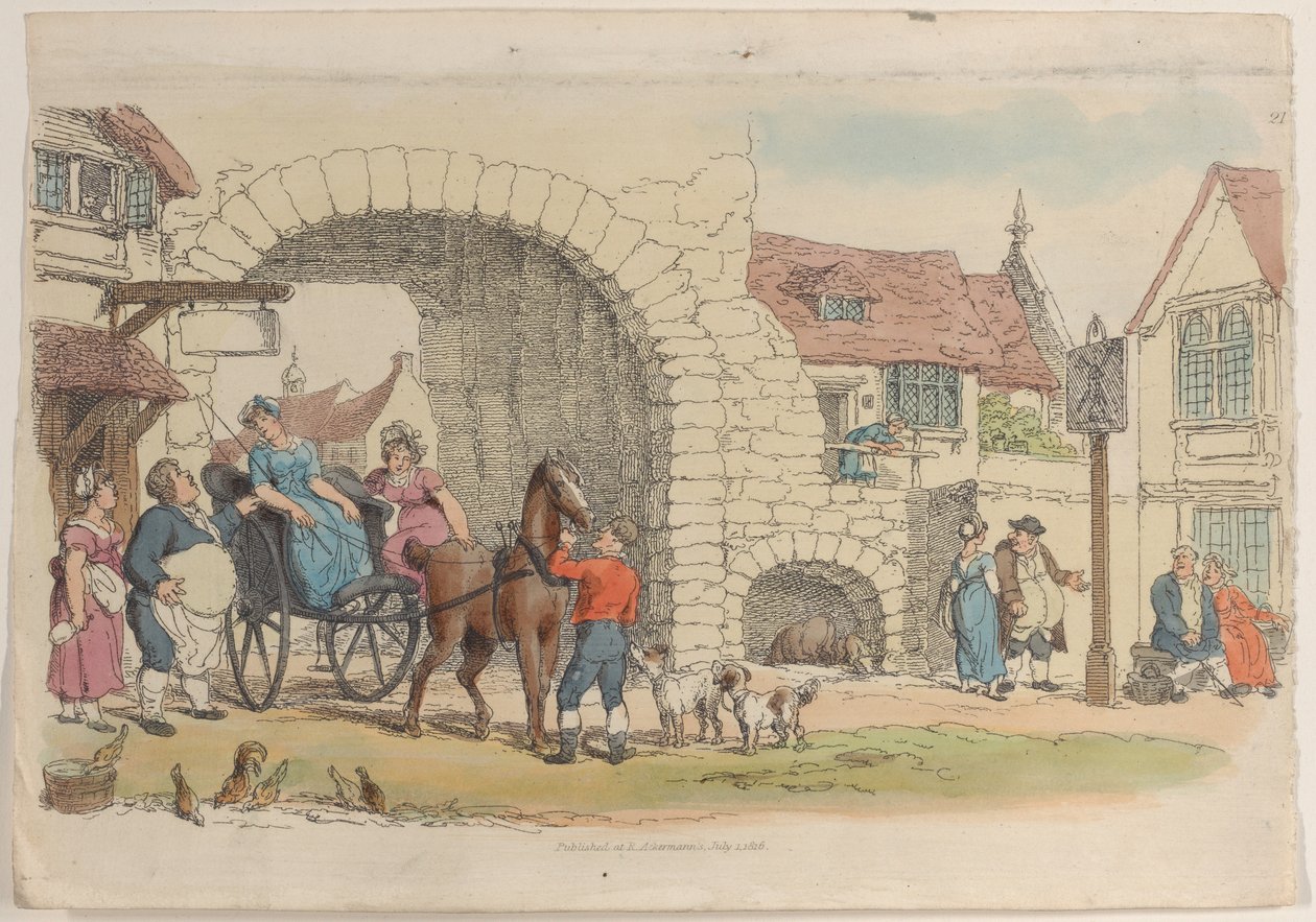 Levy 21, julkaisusta World in Miniature, 1816, 1816. tekijältä Thomas Rowlandson