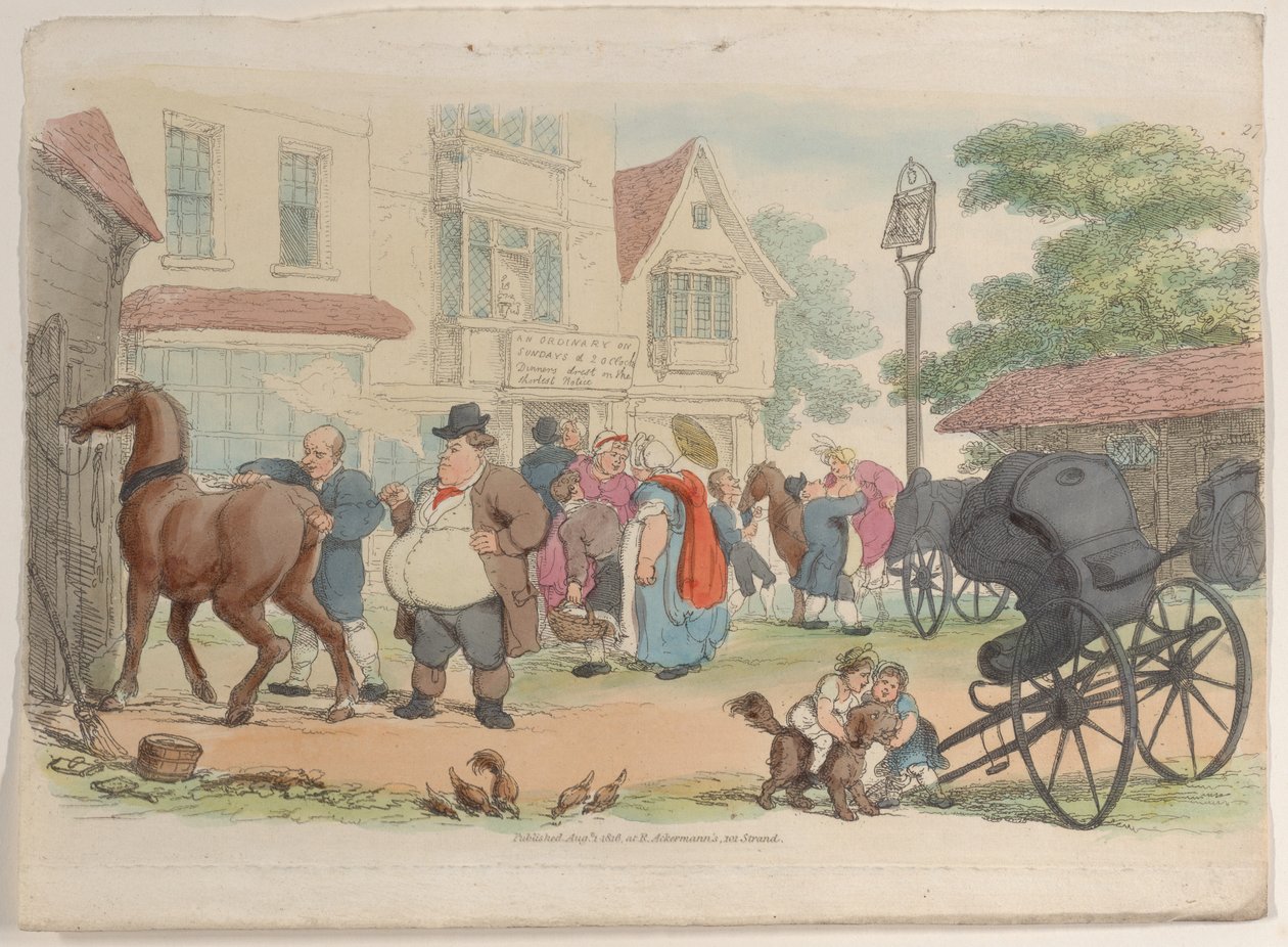 Levy 27, julkaisusta World in Miniature, 1816, 1816. tekijältä Thomas Rowlandson