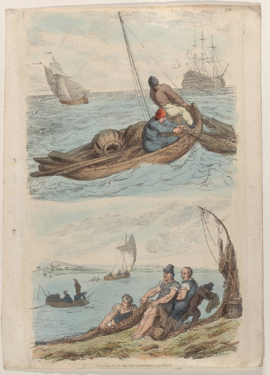 Levy 29, julkaisusta World in Miniature, 1816, 1816. tekijältä Thomas Rowlandson