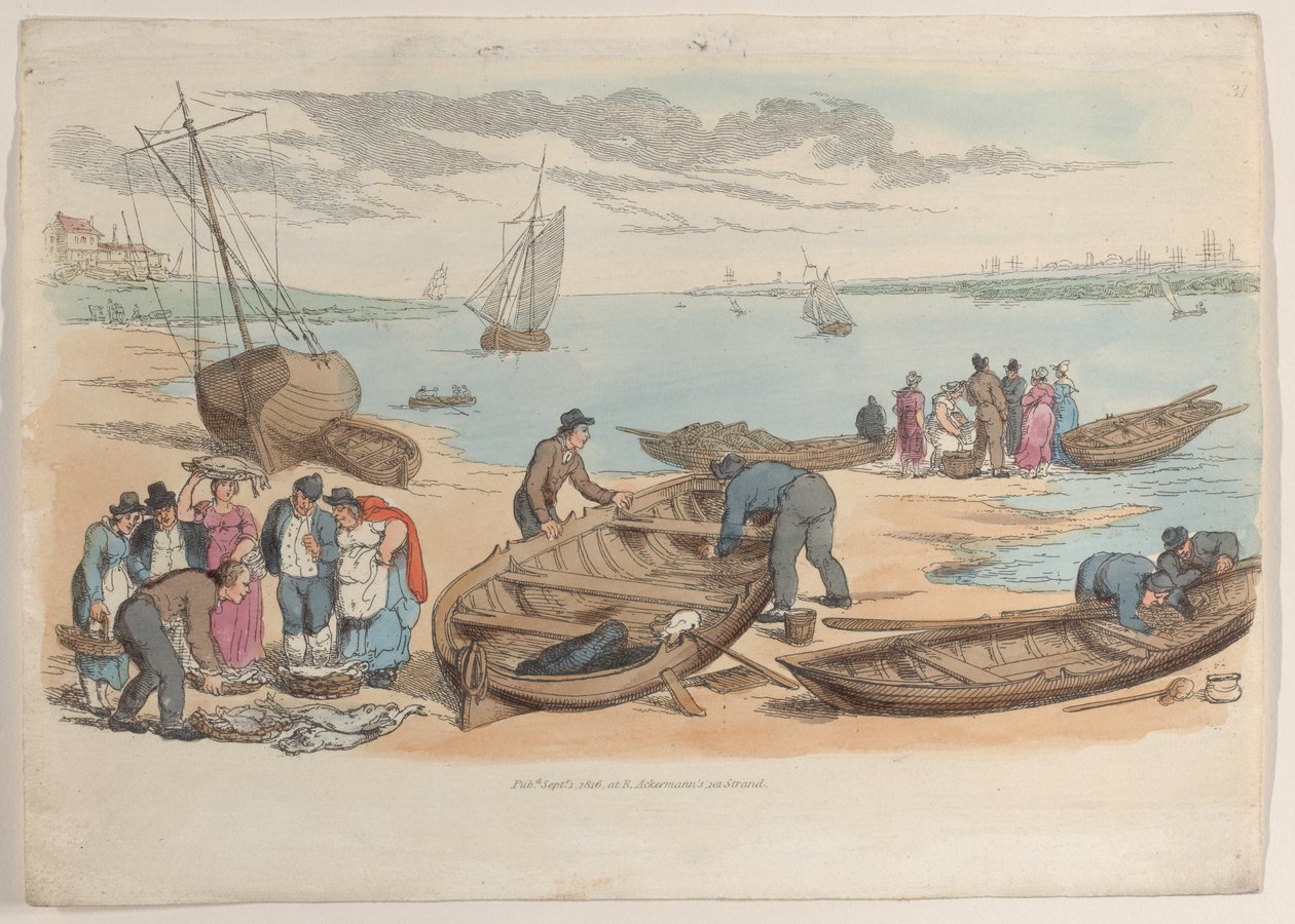 Levy 31, julkaisusta World in Miniature, 1816, 1816. tekijältä Thomas Rowlandson