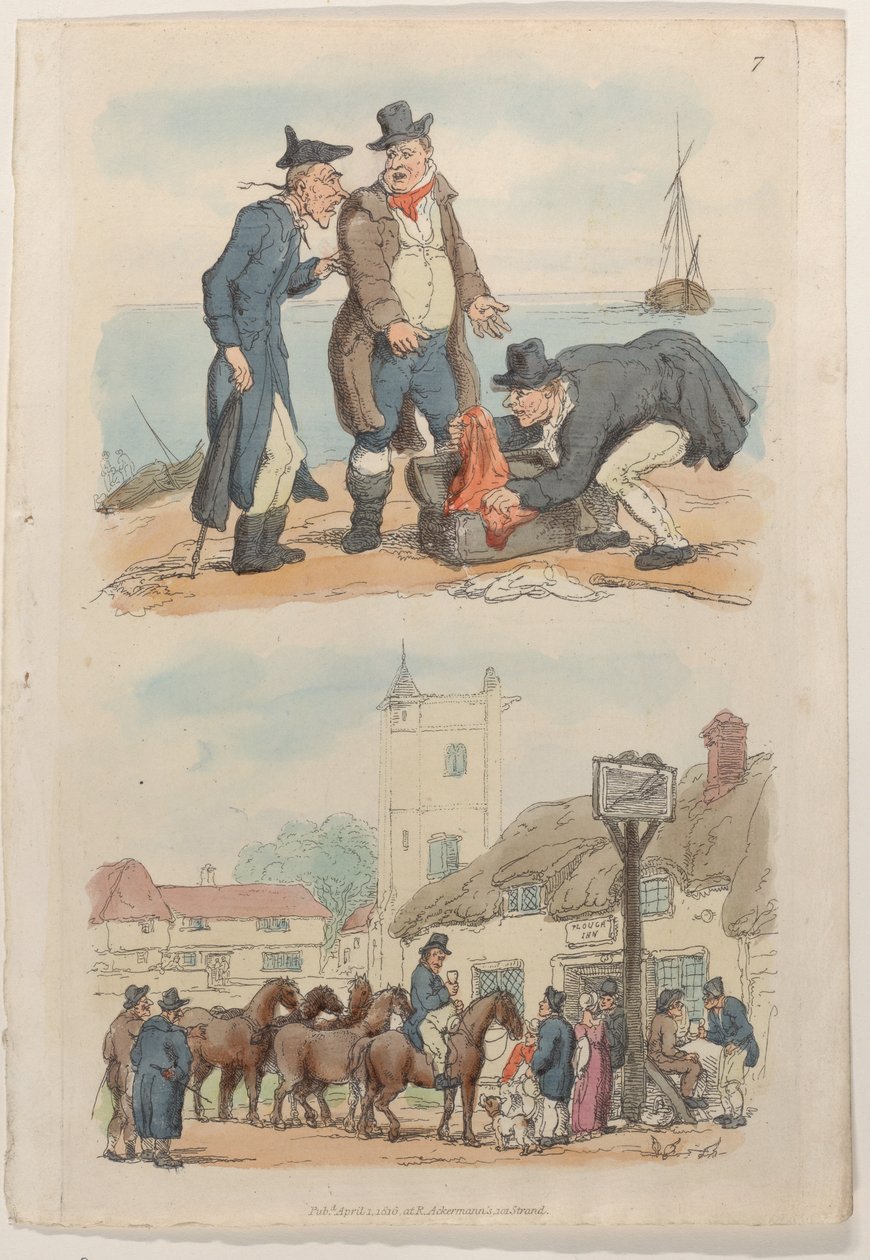 Levy 7, julkaisusta World in Miniature, 1816, 1816. tekijältä Thomas Rowlandson