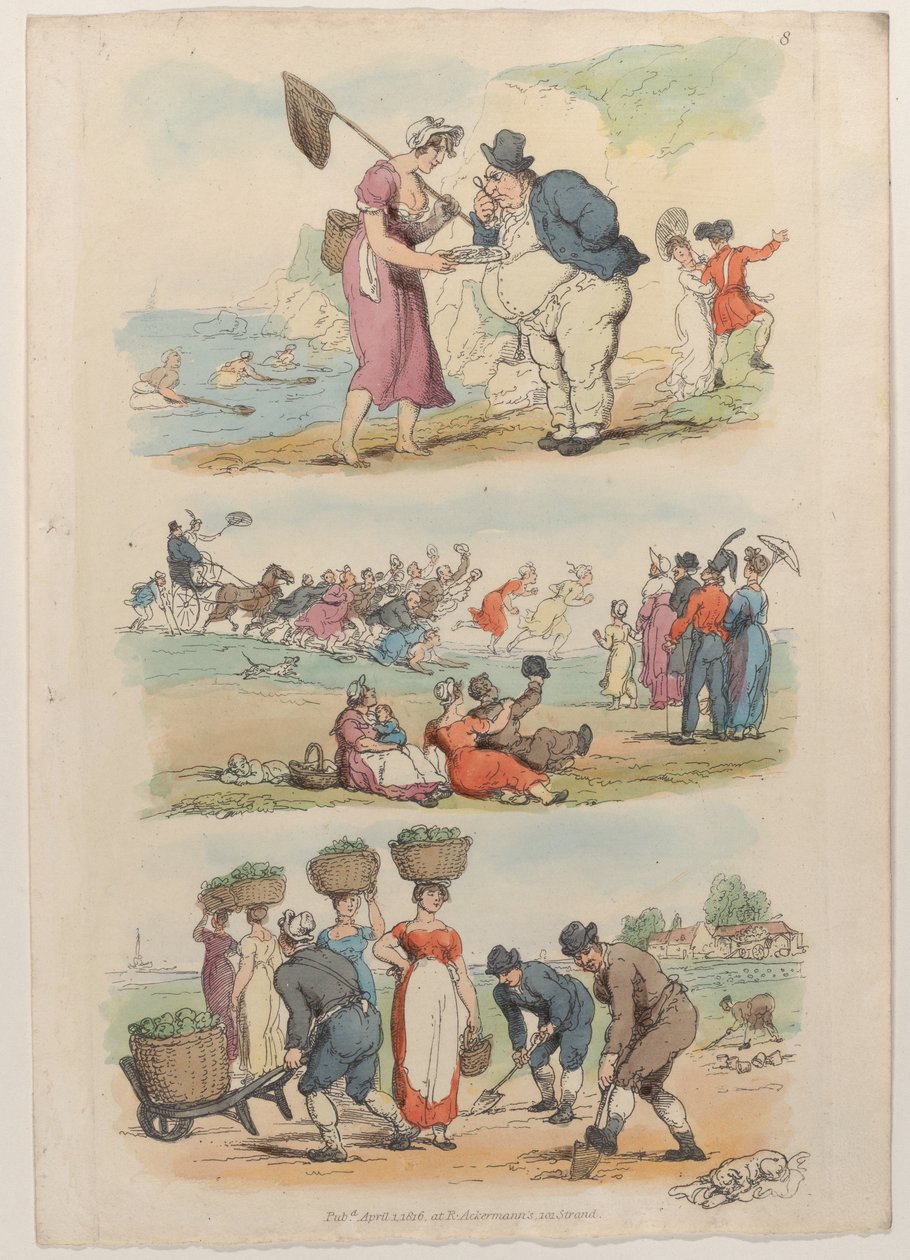 Levy 8, julkaisusta World in Miniature, 1816, 1816. tekijältä Thomas Rowlandson