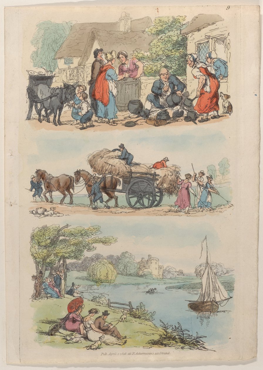 Levy 9, julkaisusta World in Miniature, 1816, 1816. tekijältä Thomas Rowlandson