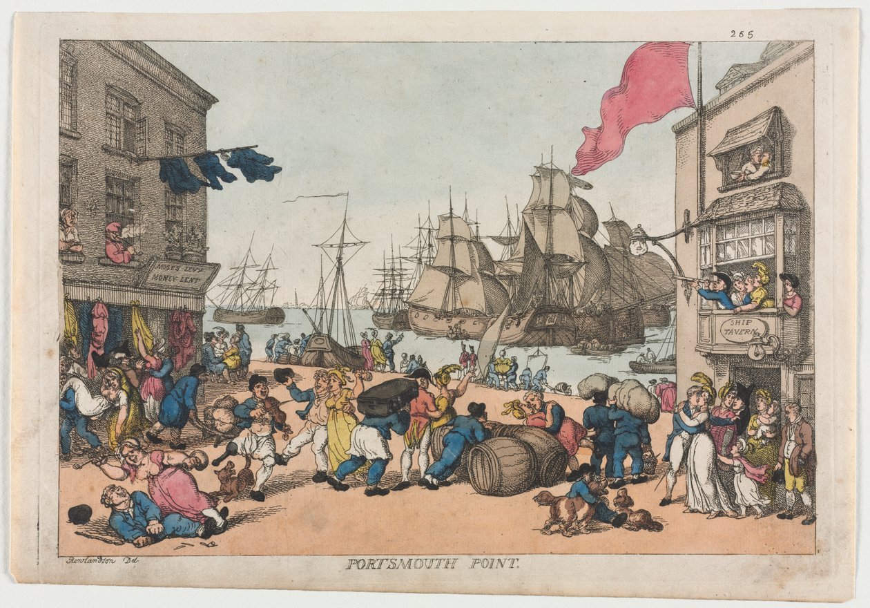 Portsmouth Point tekijältä Thomas Rowlandson