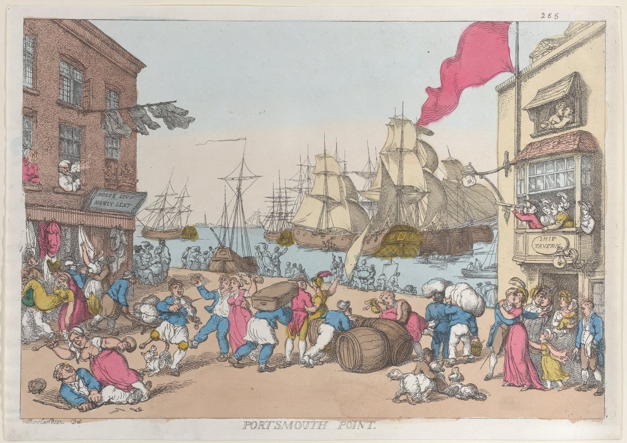Portsmouth Point, 1814, 1814. tekijältä Thomas Rowlandson