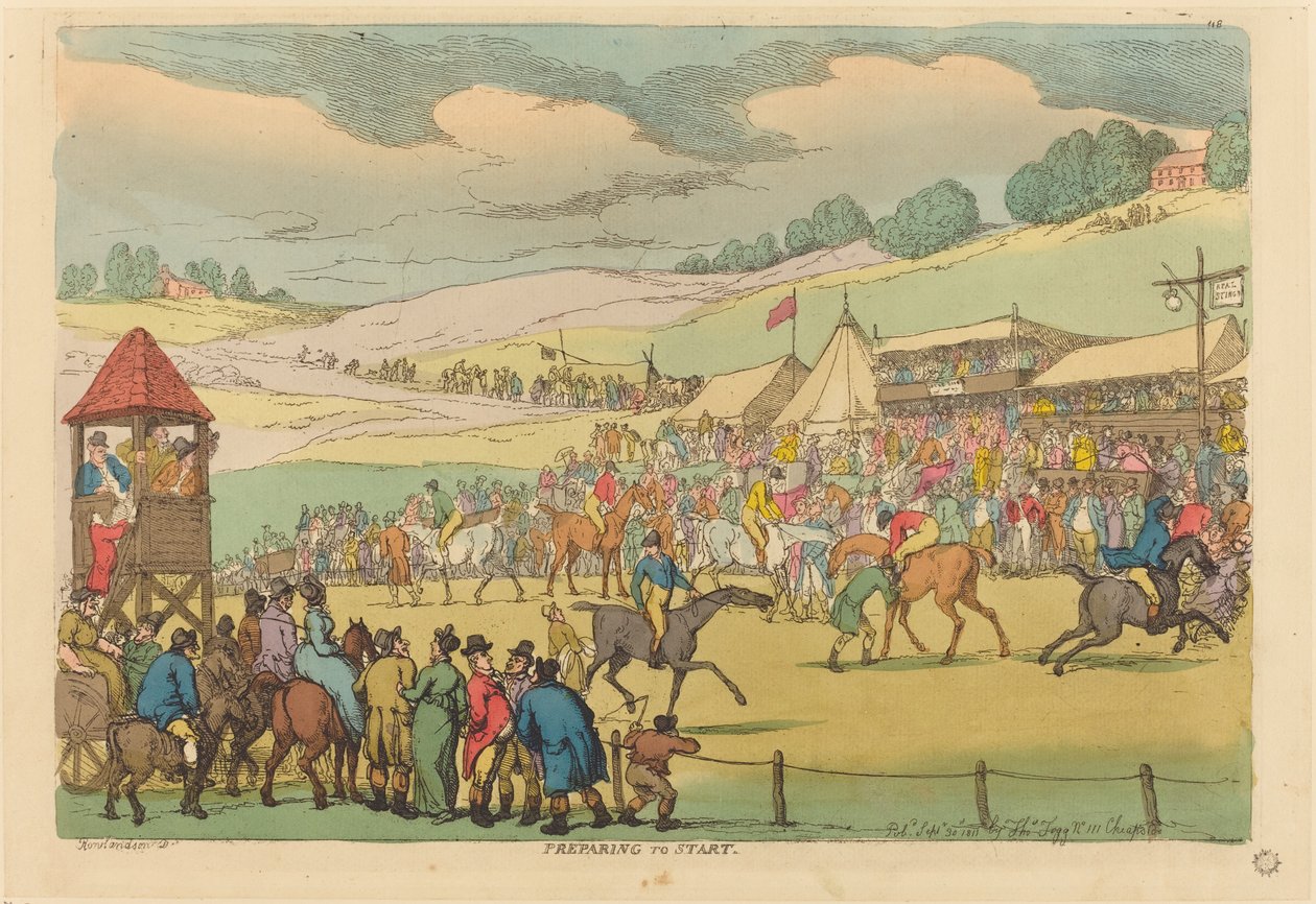 Valmistautuminen aloitukseen tekijältä Thomas Rowlandson