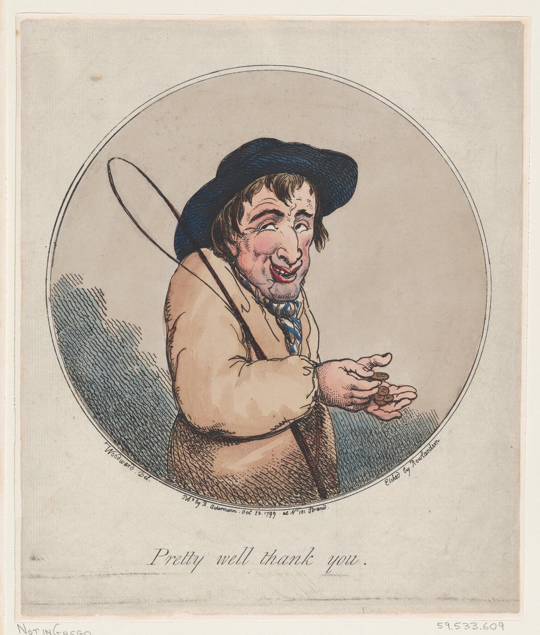 Melko hyvin kiitos, 20. lokakuuta 1799, 20. lokakuuta 1799. tekijältä Thomas Rowlandson