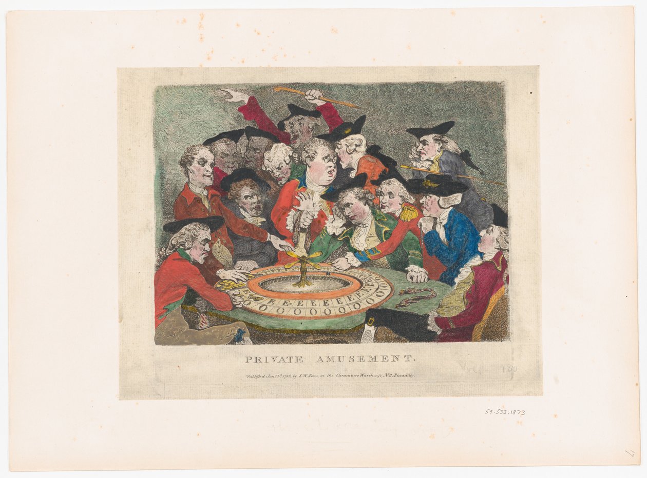 Yksityinen huvi, 1. tammikuuta 1786, 1. tammikuuta 1786. tekijältä Thomas Rowlandson