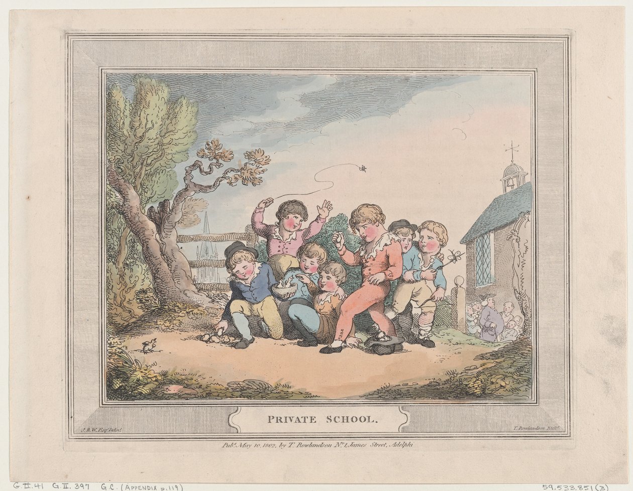 Yksityinen koulu, 10. toukokuuta 1802., 10. toukokuuta 1802. tekijältä Thomas Rowlandson