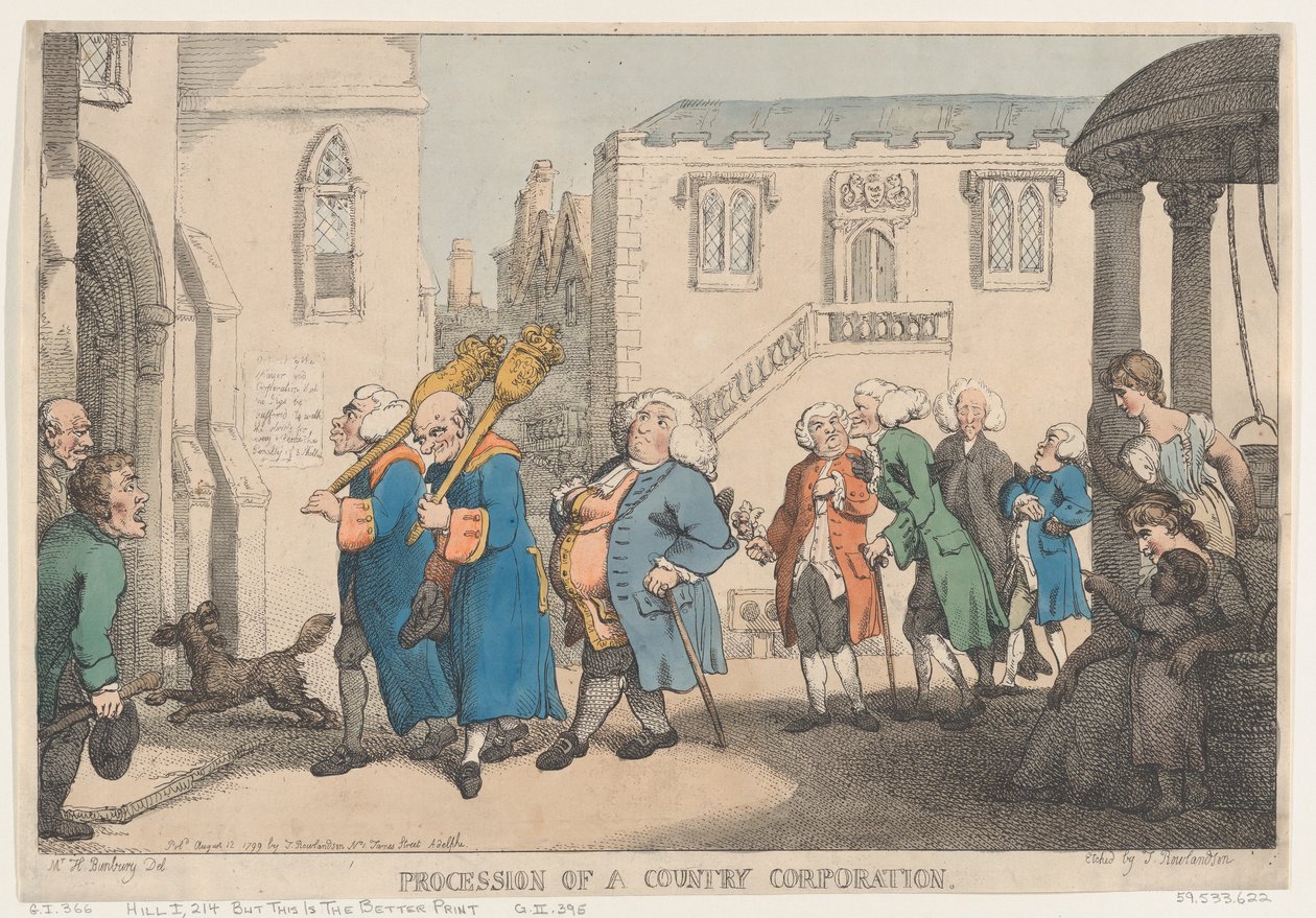 Maayhtiön kulkue, 12. elokuuta 1799, 12. elokuuta 1799. tekijältä Thomas Rowlandson