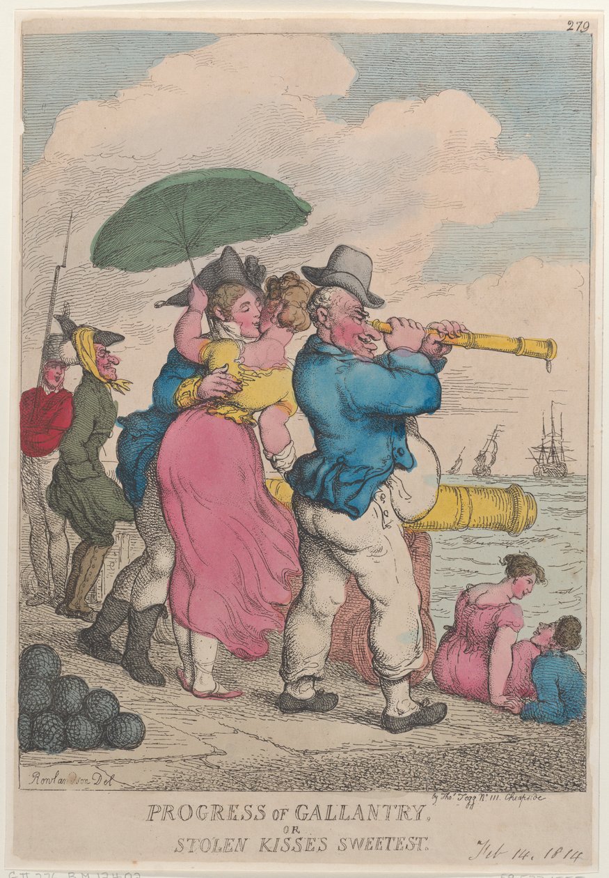 Progress of Gallantry tai Stolen Kisses Sweetest, 14. helmikuuta 1814., 14. helmikuuta 1814. tekijältä Thomas Rowlandson